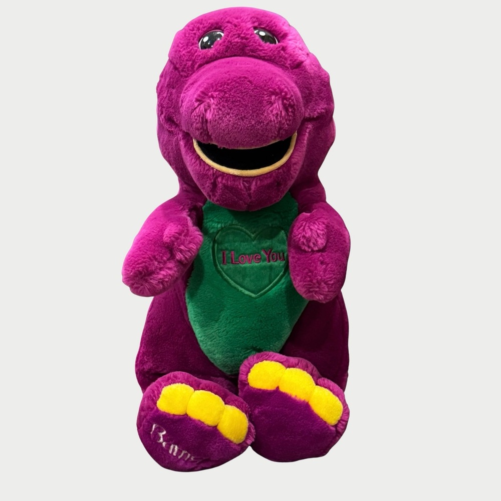 Barney Singing I Love You Dinosaur Vintage 1997 Plush 16” 💜 BOGO